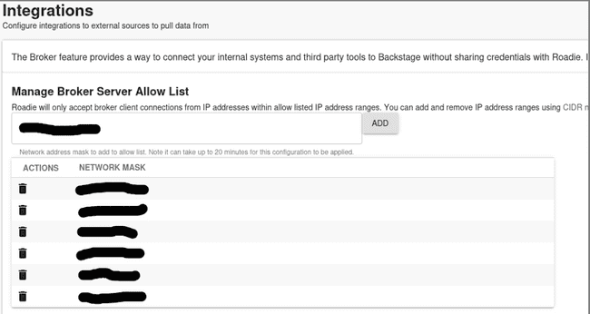 broker configuration screen